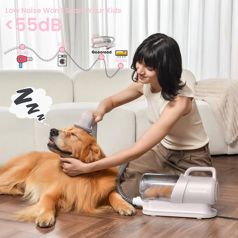 Geoorood Find Your Jun - Pet Grooming Vacuum All-In-One Kit with 10Kpa Suction, 2.2L Dust Tank, Adjustable Combs, Lightweight Design, Perfect for Gifts & Home Use #Cozyvibes #Petlife