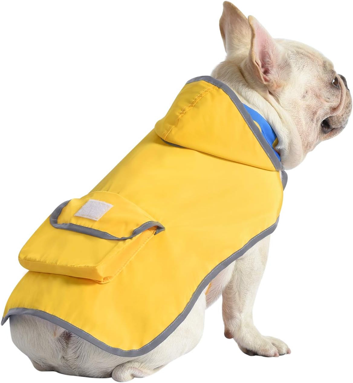 Reversible Dog Raincoat Hooded Slicker Poncho Rain Coat Jacket for Small Medium Large Dogs Ducks Yellow - M