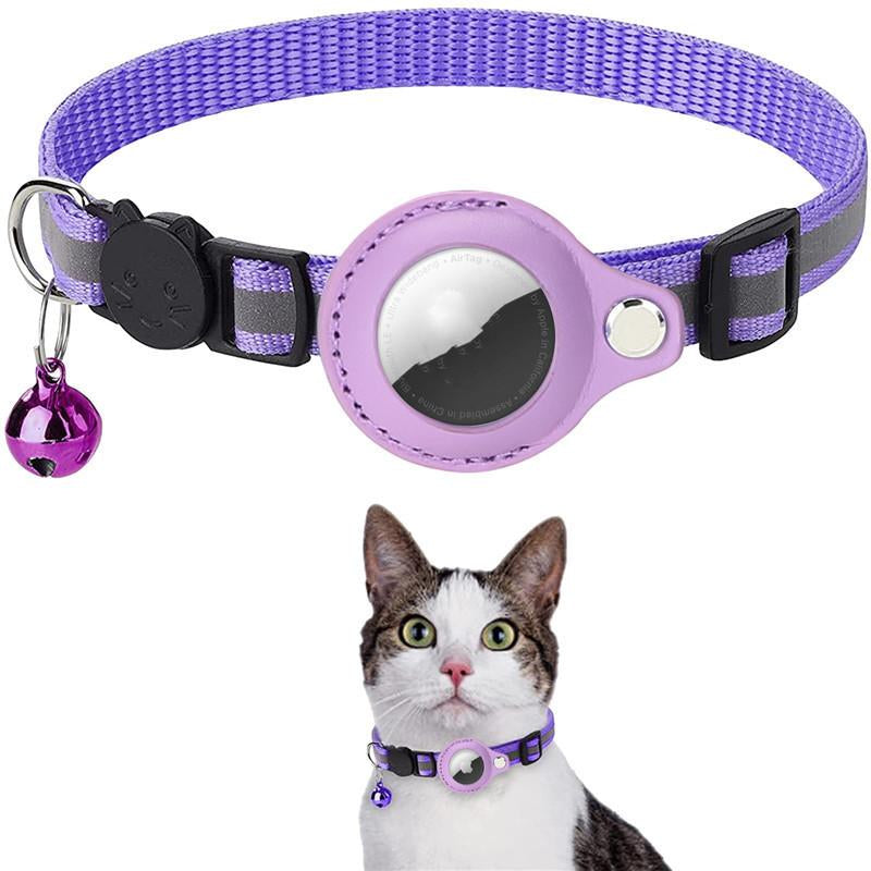 Durable Waterproof Reflective Cat Collar Holder for Airtag - Protective Nylon Case for Cats and Dogs