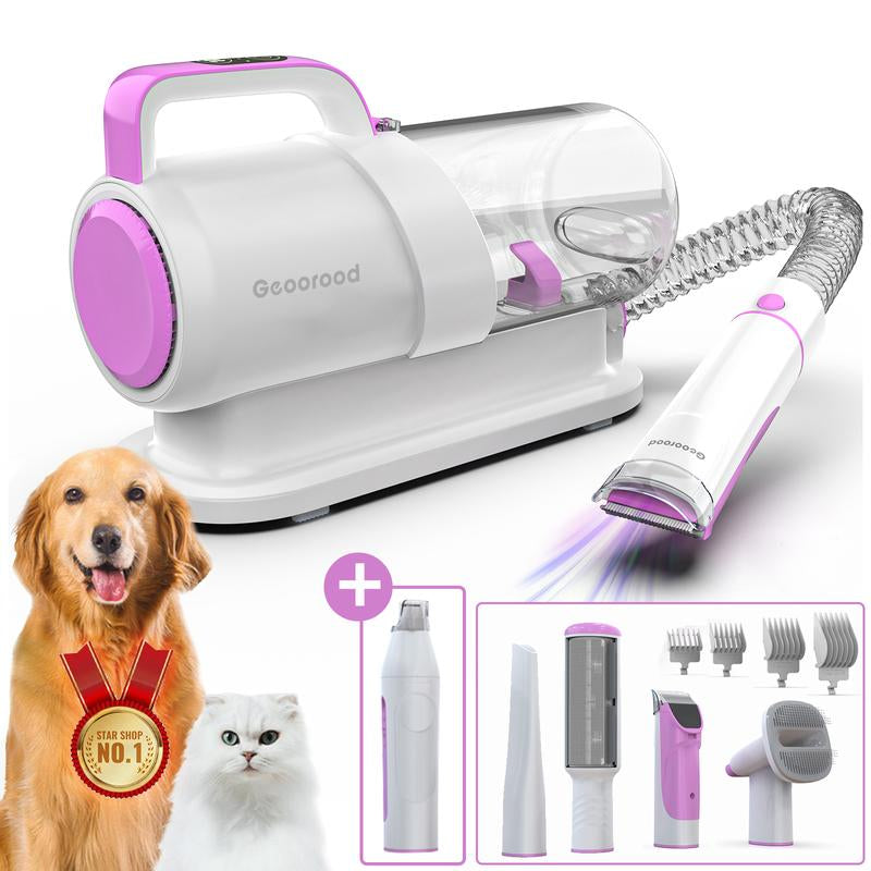Geoorood Find Your Jun - Pet Grooming Vacuum All-In-One Kit with 10Kpa Suction, 2.2L Dust Tank, Adjustable Combs, Lightweight Design, Perfect for Gifts & Home Use #Cozyvibes #Petlife
