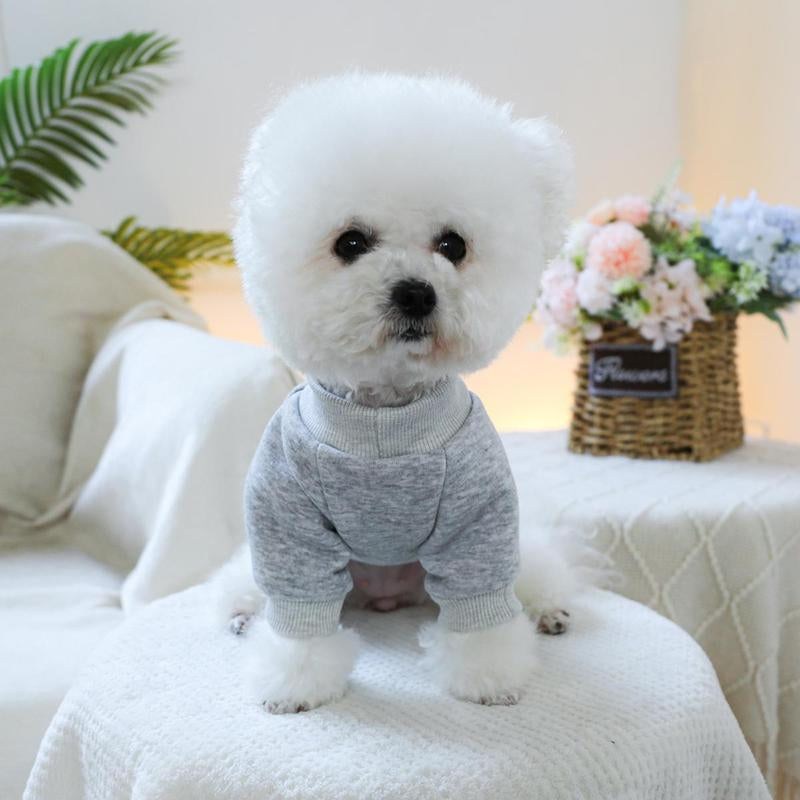 Trendy Heart & Letter Print Pet Sweatshirt - Stylish Round Neck Hoodies for Small Dogs & Cats
