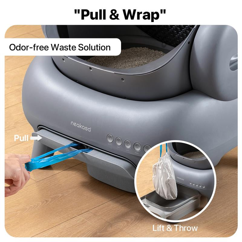 SxD M1 Smart Self-Cleaning Cat Litter Box with App Control and Odor-Free Waste Disposal, Suitable for Cats up to 33 lbs, Includes Trash Bags