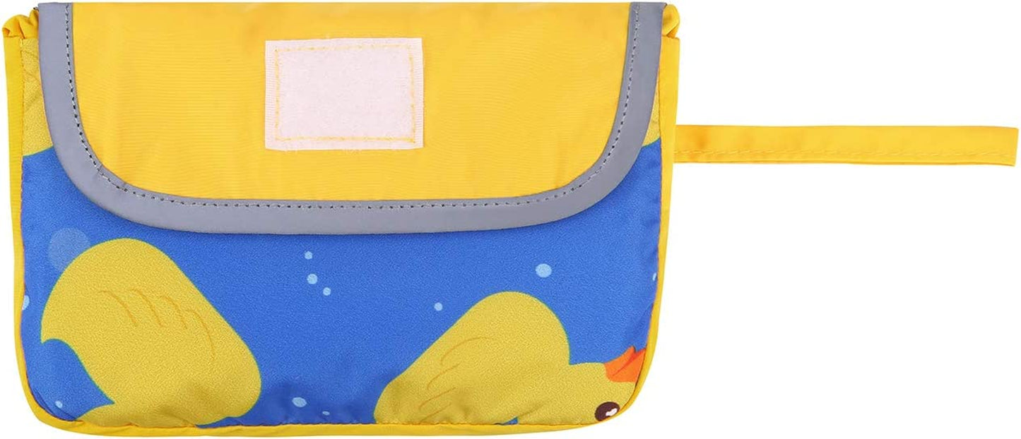 Reversible Dog Raincoat Hooded Slicker Poncho Rain Coat Jacket for Small Medium Large Dogs Ducks Yellow - M