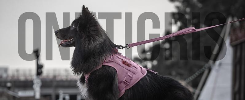 Mountbatten Pink Onetigris Fire Watcher Tactical Dog Harness – Durable MOLLE Safety Vest with Handle & No-Pull D-Rings for Medium & Large Dogs
