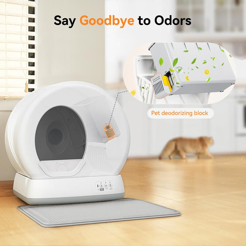Meowant SC01 Self-Cleaning Cat Litter Box, Odor Removal/App Control Smart Cat Litter Box with Mat & Liner #Cozyvibes #Petlife