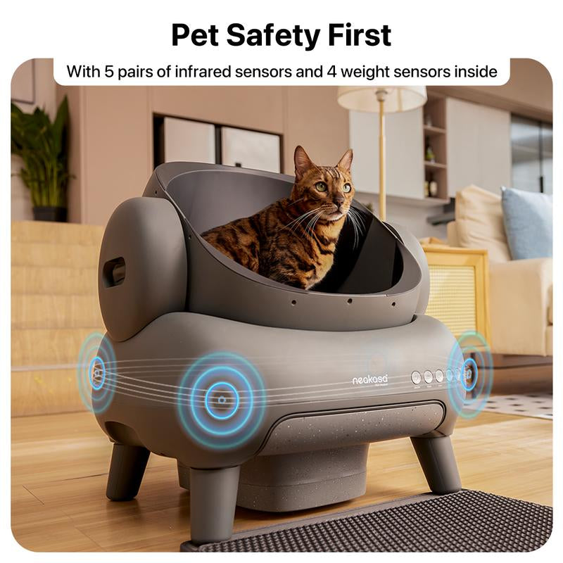 SxD M1 Smart Self-Cleaning Cat Litter Box with App Control and Odor-Free Waste Disposal, Suitable for Cats up to 33 lbs, Includes Trash Bags