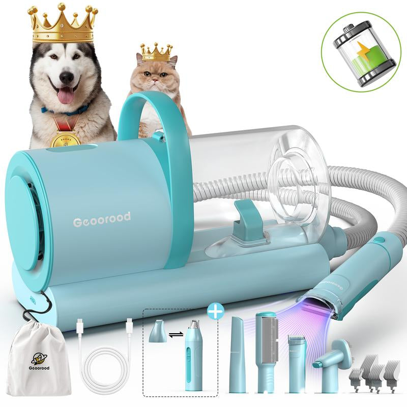 Geoorood Find Your Jun - Pet Grooming Vacuum All-In-One Kit with 10Kpa Suction, 2.2L Dust Tank, Adjustable Combs, Lightweight Design, Perfect for Gifts & Home Use #Cozyvibes #Petlife
