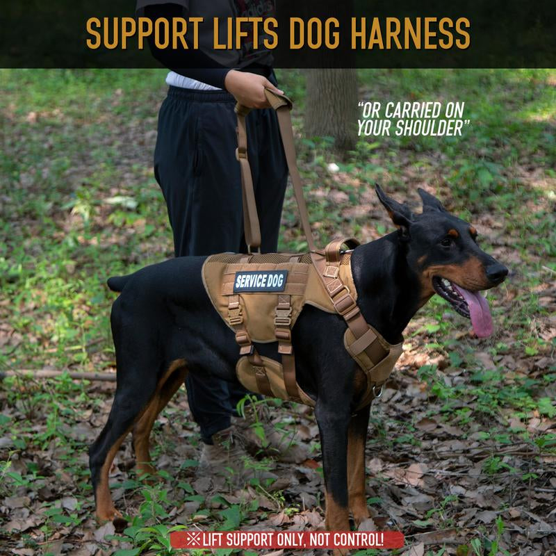 Ultimate Large Dog Service Harness - Breathable Mesh, Military Molle Vest & Heavy-Duty Metal Buckle for Training, Hiking & Walking