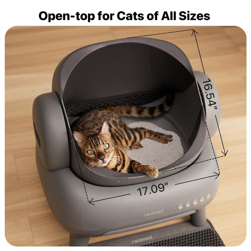 SxD M1 Smart Self-Cleaning Cat Litter Box with App Control and Odor-Free Waste Disposal, Suitable for Cats up to 33 lbs, Includes Trash Bags