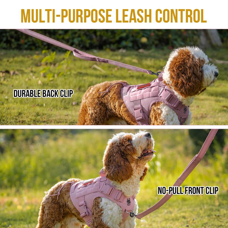 Mountbatten Pink Onetigris Fire Watcher Tactical Dog Harness – Durable MOLLE Safety Vest with Handle & No-Pull D-Rings for Medium & Large Dogs