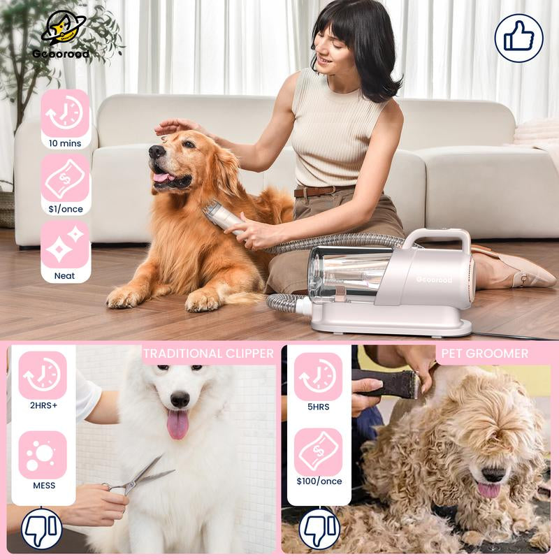 Geoorood Find Your Jun - Pet Grooming Vacuum All-In-One Kit with 10Kpa Suction, 2.2L Dust Tank, Adjustable Combs, Lightweight Design, Perfect for Gifts & Home Use #Cozyvibes #Petlife