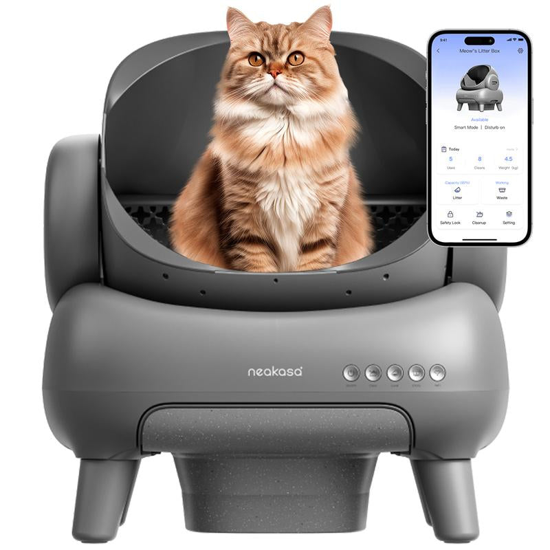 SxD M1 Smart Self-Cleaning Cat Litter Box with App Control and Odor-Free Waste Disposal, Suitable for Cats up to 33 lbs, Includes Trash Bags