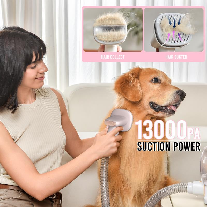 Geoorood Find Your Jun - Pet Grooming Vacuum All-In-One Kit with 10Kpa Suction, 2.2L Dust Tank, Adjustable Combs, Lightweight Design, Perfect for Gifts & Home Use #Cozyvibes #Petlife