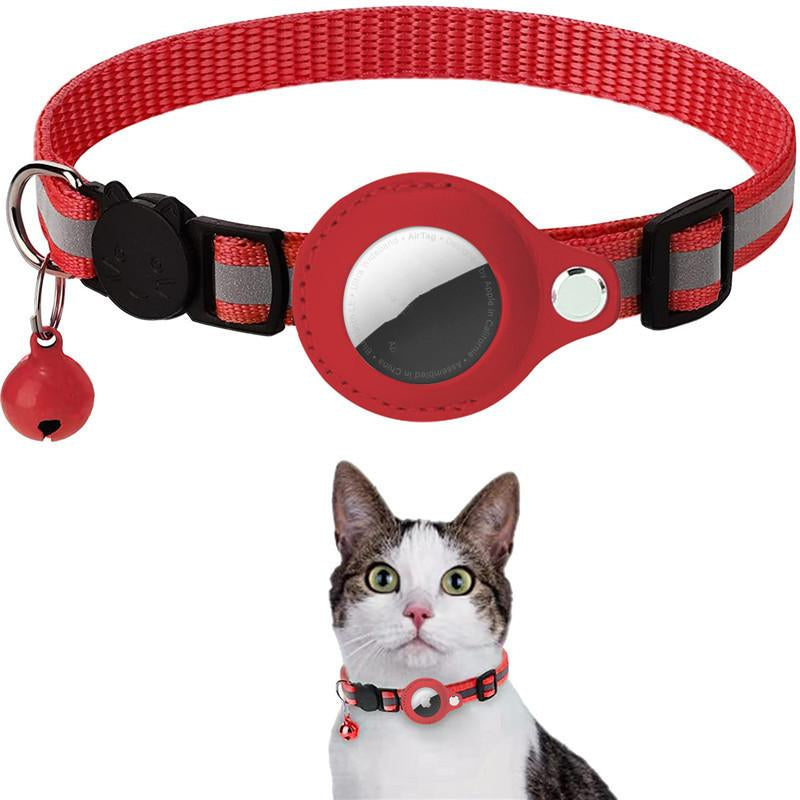 Durable Waterproof Reflective Cat Collar Holder for Airtag - Protective Nylon Case for Cats and Dogs