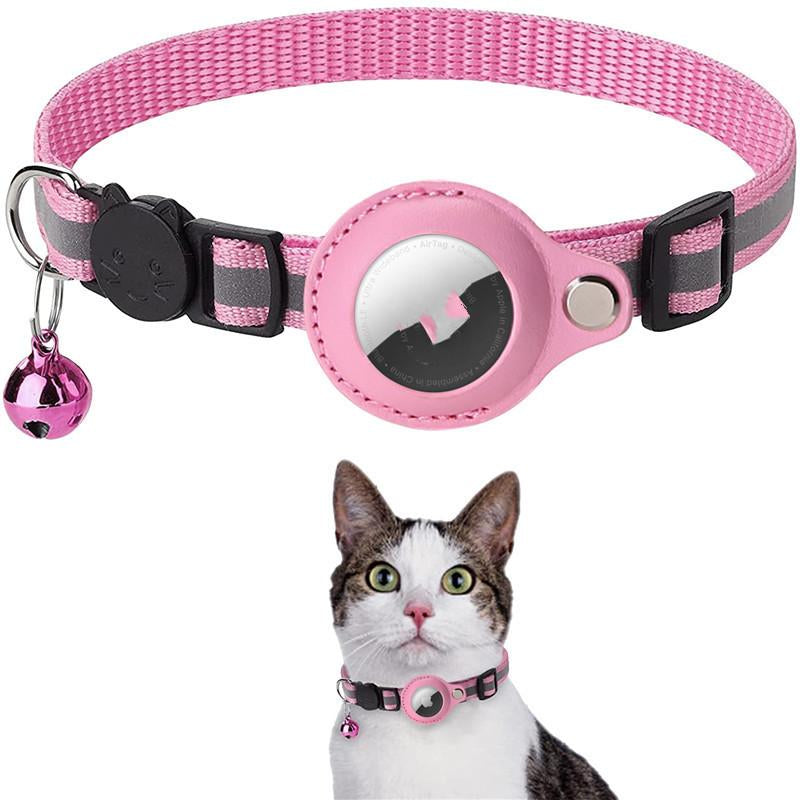 Durable Waterproof Reflective Cat Collar Holder for Airtag - Protective Nylon Case for Cats and Dogs