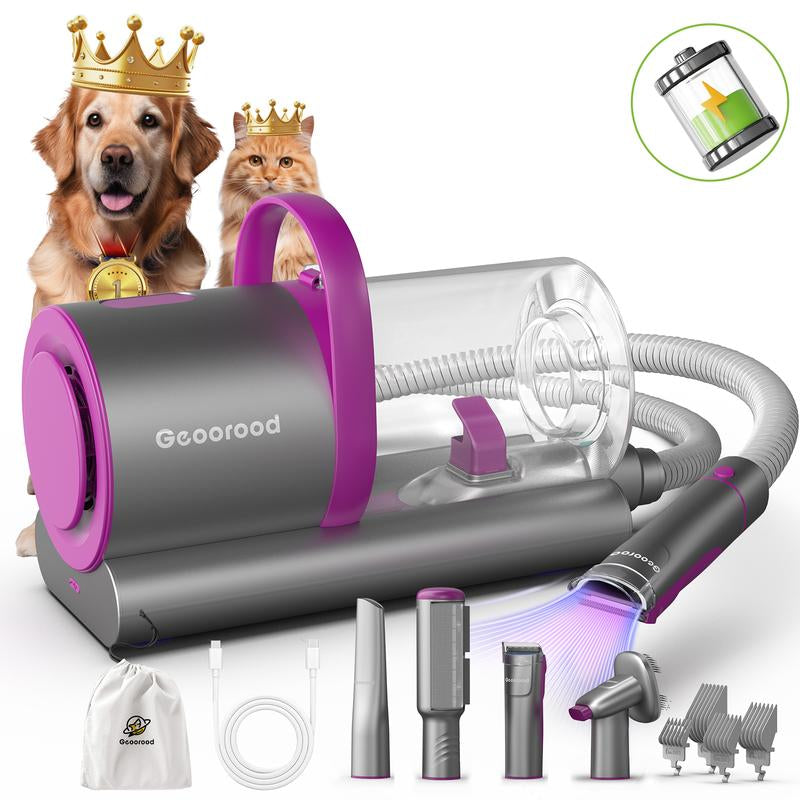 Geoorood Find Your Jun - Pet Grooming Vacuum All-In-One Kit with 10Kpa Suction, 2.2L Dust Tank, Adjustable Combs, Lightweight Design, Perfect for Gifts & Home Use #Cozyvibes #Petlife