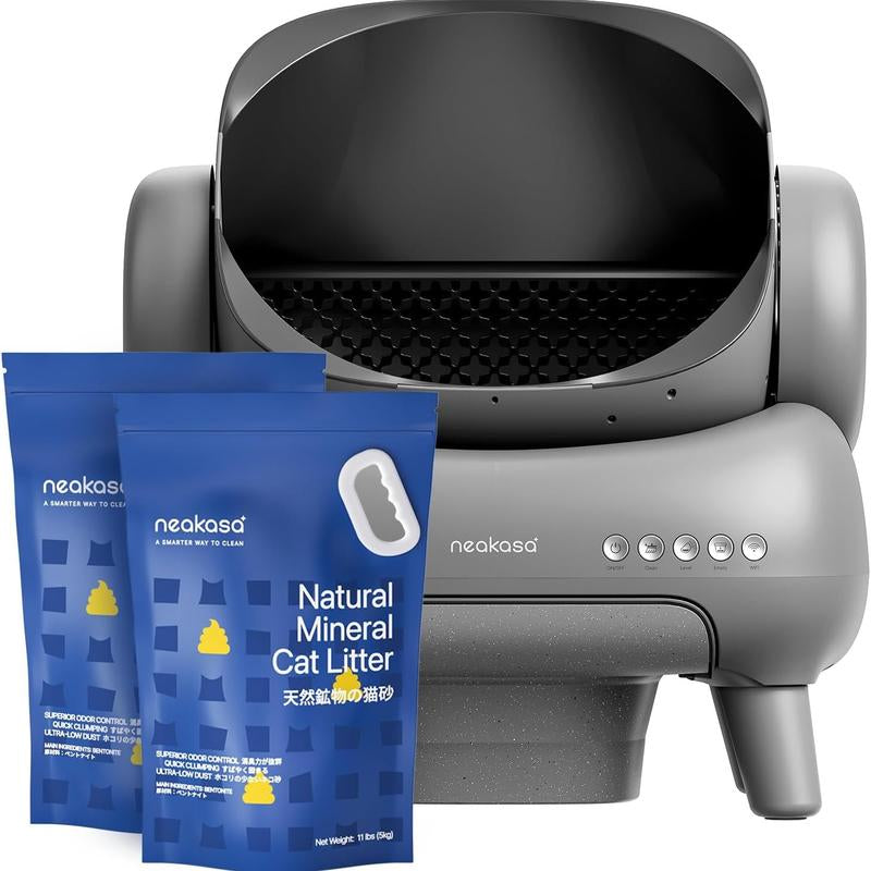 SxD M1 Smart Self-Cleaning Cat Litter Box with App Control and Odor-Free Waste Disposal, Suitable for Cats up to 33 lbs, Includes Trash Bags