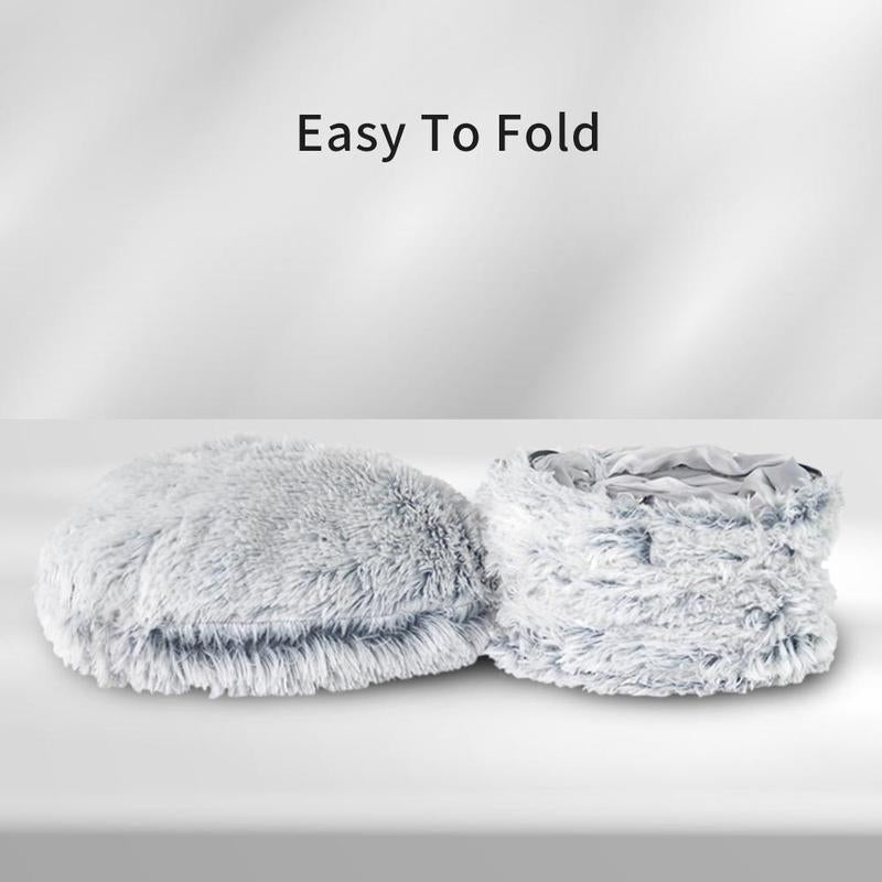 Cozy Full Moon Cat Tunnel Bed with Soft Plush Mat - Perfect for Cats, Small Dogs, Rabbits, and Ferrets!
