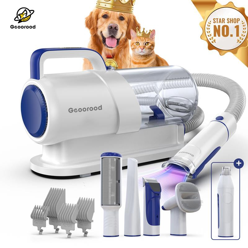 Geoorood Find Your Jun - Pet Grooming Vacuum All-In-One Kit with 10Kpa Suction, 2.2L Dust Tank, Adjustable Combs, Lightweight Design, Perfect for Gifts & Home Use #Cozyvibes #Petlife