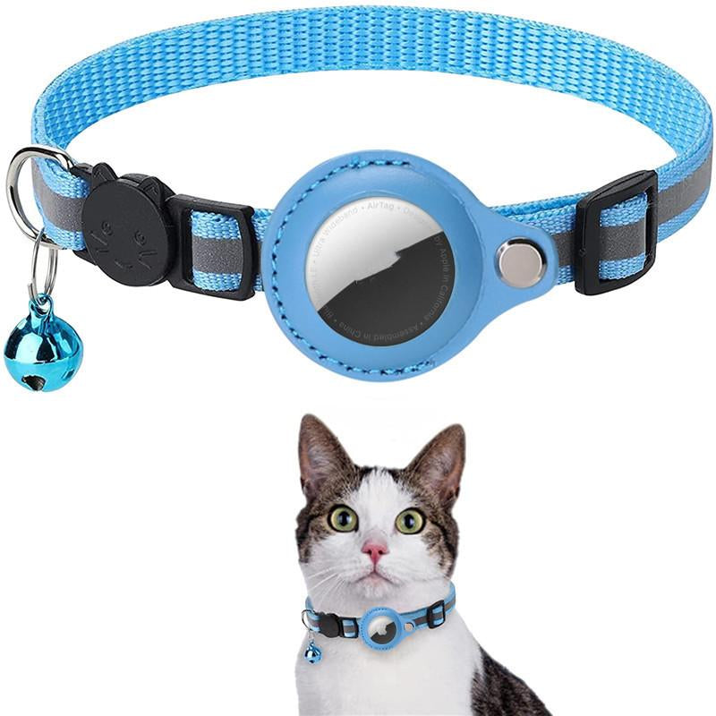 Durable Waterproof Reflective Cat Collar Holder for Airtag - Protective Nylon Case for Cats and Dogs
