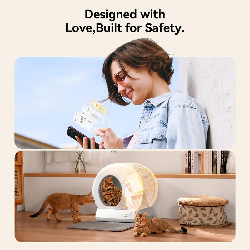 Meowant SC01 Self-Cleaning Cat Litter Box, Odor Removal/App Control Smart Cat Litter Box with Mat & Liner #Cozyvibes #Petlife