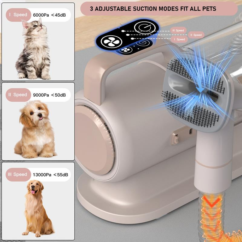 Geoorood Find Your Jun - Pet Grooming Vacuum All-In-One Kit with 10Kpa Suction, 2.2L Dust Tank, Adjustable Combs, Lightweight Design, Perfect for Gifts & Home Use #Cozyvibes #Petlife